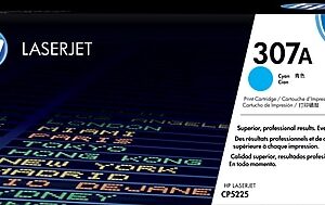 HP 307A Cyan Standard Yield Toner Cartridge, Prints Up to 7,300 Pages (ce741a)