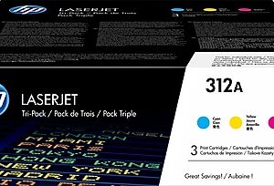 HP 312A Cyan/Magenta/Yellow Standard Yield Toner Cartridge, Prints Up to 2,700 Pages (CF440AM)