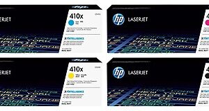 HP 410X Black/Cyan/Magenta/Yellow High Yield Toner Cartridge, 4/Pack (CF410AQXL-VB)