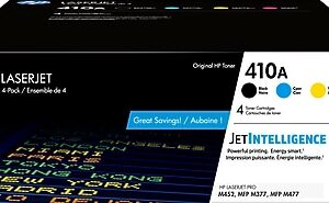 HP 410A Black/Cyan/Magenta/Yellow Standard Yield Toner Cartridge, 4/Pack (CF410AQ)