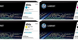 HP 414A Black/Cyan/Magenta/Yellow Standard Yield Toner Cartridge, 4/Pack (CF202A-VB)