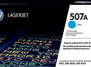 HP 507A Cyan Standard Yield Toner Cartridge, Prints Up to 6,000 Pages (CE401A)