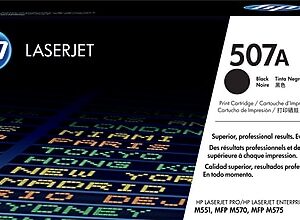 HP 507A Black Standard Yield Toner Cartridge, Prints Up to 5,500 Pages (CE400A)