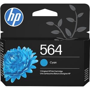 HP 564 Cyan Standard Yield Ink Cartridge, Prints Up to 300 Pages (CB318WN#140)