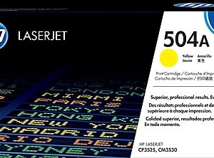 HP 504A Yellow Standard Yield Toner Cartridge, Prints Up to 7,000 Pages (CE252A)
