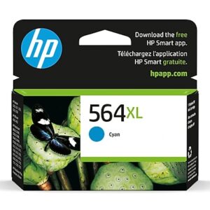 HP 564XL Cyan High Yield Ink Cartridge, Prints Up to 750 Pages (CB323WN#140)