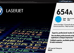 HP 654A Cyan Standard Yield Toner Cartridge, Prints Up to 15,000 Pages (CF331A)