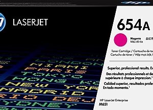 HP 654A Magenta Standard Yield Toner Cartridge, Prints Up to 15,000 Pages (CF333A)