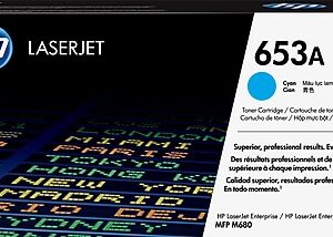HP 653A Cyan Standard Yield Toner Cartridge, Prints Up to 16,500 Pages (CF321A)