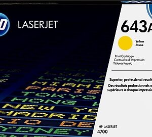 HP 643A Yellow Standard Yield Toner Cartridge, Prints Up to 10,000 Pages (q5952a)