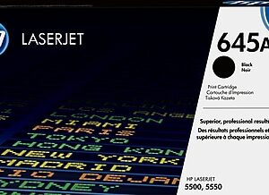 HP 645A Black Standard Yield Toner Cartridge, Prints Up to 13,000 Pages (C9730A)