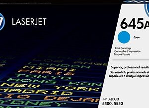 HP 645A Cyan Standard Yield Toner Cartridge, Prints Up to 12,000 Pages (C9731A)