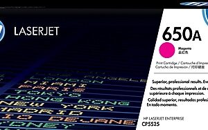 HP 650A Magenta Standard Yield Toner Cartridge, Prints Up to 15,000 Pages (ce273a)