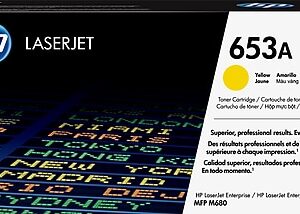 HP 653A Yellow Standard Yield Toner Cartridge, Prints Up to 16,500 Pages (CF322A)