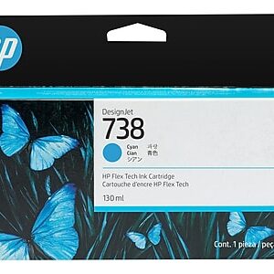 HP 738 Cyan Standard Yield Ink Cartridge (498N5A)