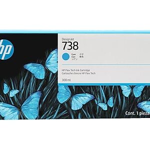 HP 738 Cyan High Yield Ink Cartridge (676M6A)