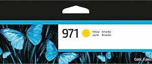 HP 971 Yellow Standard Yield Ink Cartridge, Prints Up to 2,500 Pages (CN624AM)