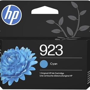HP 923 Cyan Standard Yield Ink Cartridge, Prints Up to 400 Pages (4K0T0LN)