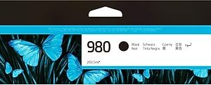 HP 980 Black Standard Yield Ink Cartridge, Prints Up to 10,000 Pages (D8J10A)