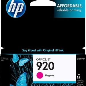 HP 920 Magenta Standard Yield Ink Cartridge, Prints Up to 300 Pages (CH635AN#140)