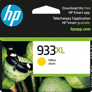 HP 933XL Yellow High Yield Ink Cartridge, Prints Up to 825 Pages (CN056AN#140)