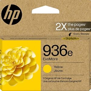 HP 936e EvoMore Yellow High Yield Ink Cartridge, Prints Up to 1,650 Pages (4S6V5LN)