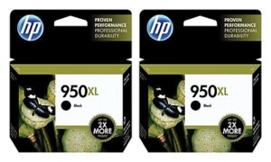 HP 950XL Black High Yield Ink Cartridges, 2/Pack (CN045AN-VB)