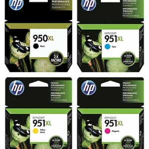 HP 950XL/951XL Black/Cyan/Magenta/Yellow High Yield Ink Cartridge, 4/Pack (C2P01FNXL-VB)