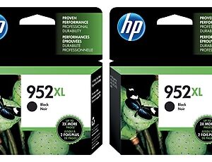 HP 952XL Black High Yield Ink Cartridges, 2/Pack (F6U19AN-VB), print up to 4000 pages