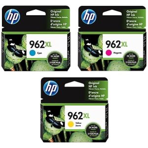 HP 962XL Cyan/Magenta/Yellow High Yield Ink Cartridge, 3/Pack (3YP00ANXL3PK-VB)