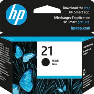 HP 21 Black Standard Yield Ink Cartridge, Prints Up to 190 Pages (C9351AN#140)