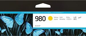 HP 980 Yellow Standard Yield Ink Cartridge, Prints Up to 6,600 Pages (D8J09A)
