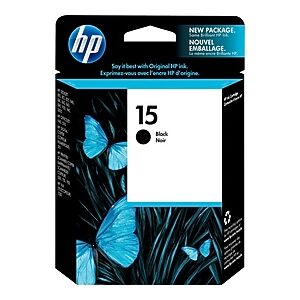 HP 15 Black Standard Yield Ink Cartridge, Prints Up to 500 Pages