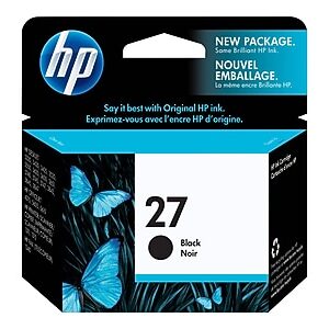 HP 27 Black Standard Yield Ink Cartridge, Prints up to 280 Pages