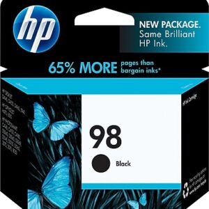 HP 98 Black Standard Yield Ink Cartridge, Prints Up to 420 Pages (C9364WN#140)