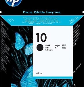 HP 10 Black Standard Yield Ink Cartridge, Prints Up to 2,200 Pages (C4844A)
