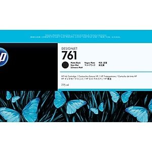 HP 761 Black Matte High-Yield Ink Cartridge (CM997A)
