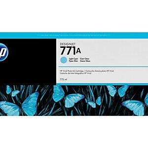 HP 771A Light Cyan Standard Yield Ink Cartridge (B6Y20A)