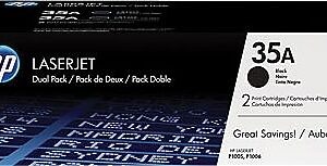 HP 35A Black Standard Yield Toner Cartridge, 2/Pack (CB435D)