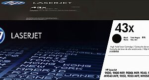 HP 43X Black High Yield Toner Cartridge, Prints Up to 30,000 Pages (C8543X)