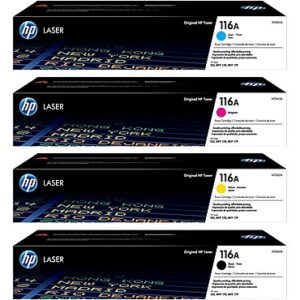 HP 116A Black/Cyan/Magenta/Yellow Standard Yield Toner Cartridge, 4/Pack (W2064A-VB)