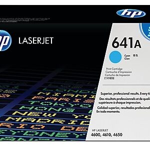 HP 641A Cyan Standard Yield Toner Cartridge, Prints Up to 8,000 pages (C9721A)