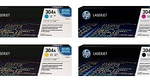 HP 304A Black/Cyan/Magenta/Yellow Toner Cartridges, Standard Yield, 4/Pack (CF304A4PK-VB)