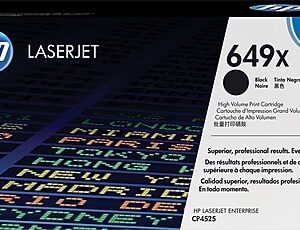 HP 649X Black High Yield Toner Cartridge, Prints Up to 11,000 pages (CE260X)