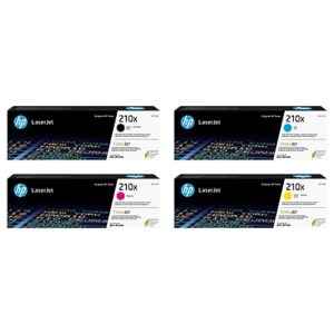 HP 210X Black/Cyan/Magenta/Yellow High Yield Toner Cartridge, 4/Pack (W210X4PK-VB)