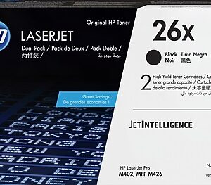 HP 26X Black High Yield Toner Cartridge, Prints Up to 9,000 Pages (CF226XD)