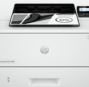 HP LaserJet Pro 4001dw Wireless Black & White Laser Printer, Single-Function, Print, Best for Office (2Z601F)