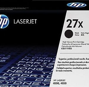 HP 27X Black High Yield Toner Cartridge, Prints Up to 10,000 pages (C4127X)