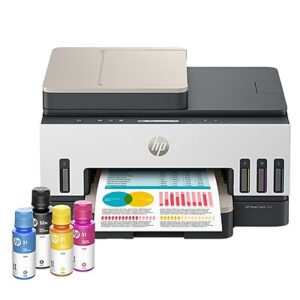 HP Smart Tank 7303 Wireless All-in-One Supertank Printer, Up to 3 Years of Ink Included (9B5D0A)