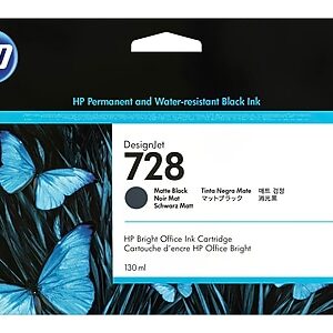 HP 728 Black Matte Standard Yield Ink Cartridge (3WX25A)